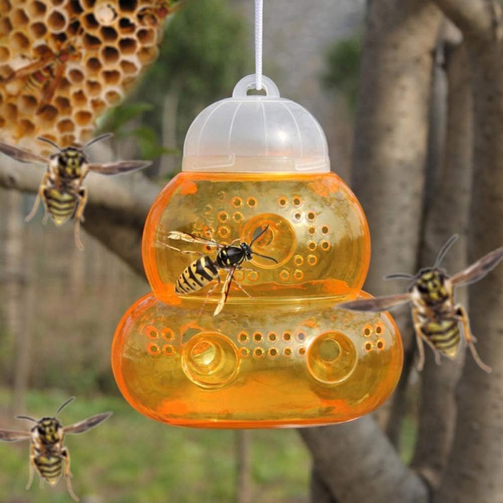 MG554zy0 2Pcs Hornet Trapper Fly Bug Traps Wasp Catcher Hanging Insectary Box Bee Tools