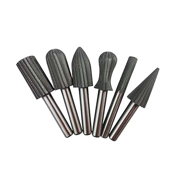 Ohq 6 Tlg Set 6mm Schaft Holz Raspel Kugelfräser Zylinderfräser