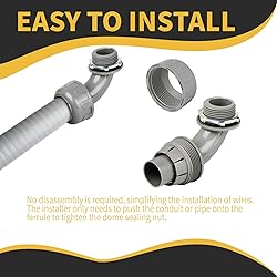 HDHAODA Conduit Connectors, 3/4 Inch Liquid Tight