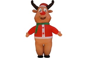 NiSotieb Christmas Inflatable Reindeer Costume Adult Halloween Inflatable Costume for Men/Christmas/Halloween (Inflatable Reindeer)