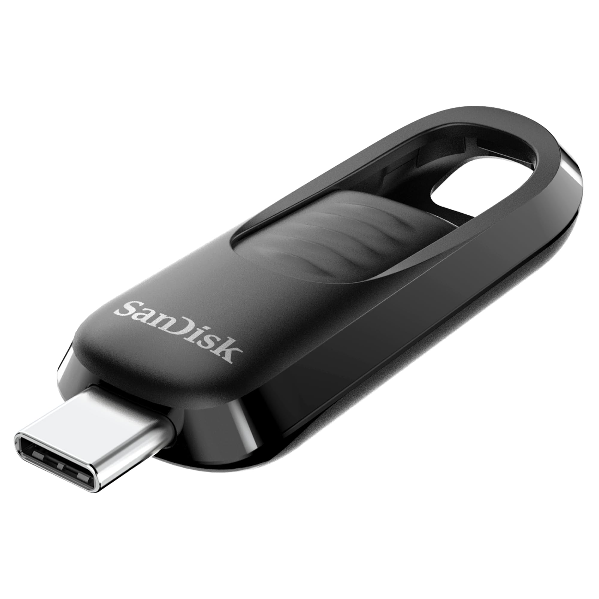 SANDISK Ultra Slider USB-Type-C-Laufwerk 512 GB (einziehbarer Anschluss, USB 3.2 Gen 1, bis zu 400 MB/s) Schwarz