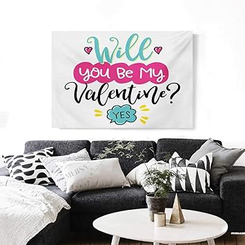 Amazon Com Quote Art Canvas Prints Will You Be My Valentine