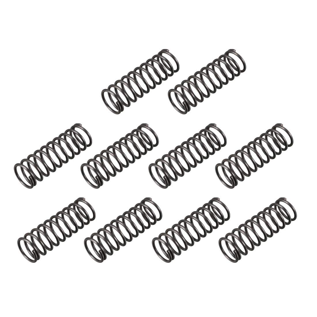sourcingmap Compression Spring - 1.2mm Wire Dia , 12mm OD , 35mm Free Length Spring Steel Extension Spring,Black,10Pcs
