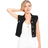 LifeShe Womens Casual Sleeveless Denim 