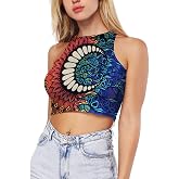 Ainuno Cropped Tank Top for Women Teen Girls Sexy Crop Tops Sleeveless Shirts