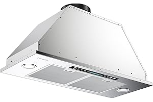 30 inch Built-in/Insert Range Hood 900 CFM,Hisohu Ducted/Ductless Stainless Steel Kitchen Vent Hood with 4 Speed Gesture Sensing&Touch Control Panel, 2 Pcs Baffle Filters and 2 Pcs Carbon Filters