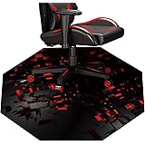 51" X 51" Gaming Chair Mat, Natural Rubber Computer Chair Mat for Hardwood Floor, Game Floor Mat Protector for Wood Floor, So