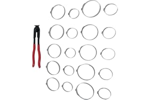 WELLBOX CV Joint Axle Boot Clamp Pliers Tool with 20 Crimp Bands, Ear Type Extension Fits for Most Cars and ATVs