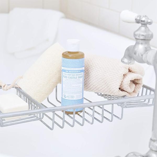 DR. BRONNER’S – PURE-CASTILE LIQUID SOAP (BABY UNSCENTED, 4 OUNCE) – MADE WITH ORGANIC OILS, 18-IN-1 USES: FACE, HAIR, LAUNDRY, DISHES, FOR SENSITIVE SKIN, BABIES, NO ADDED FRAGRANCE, VEGAN, NON-GMO