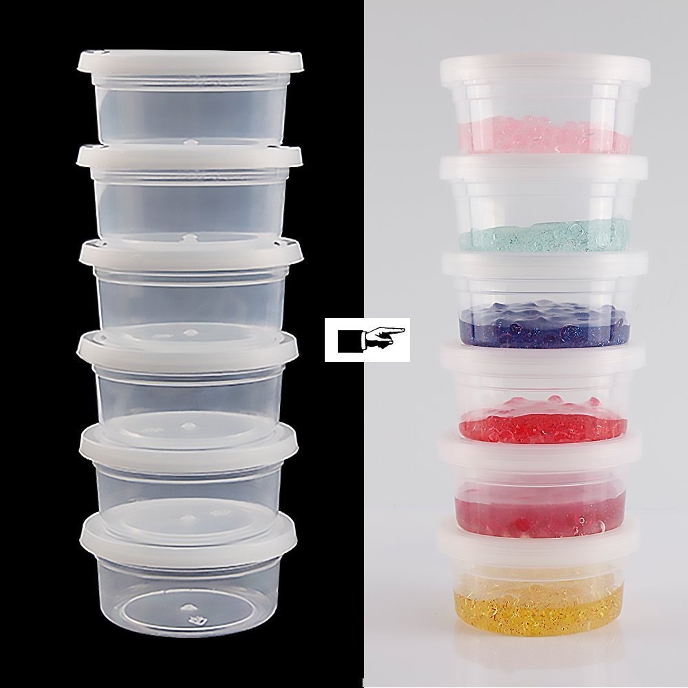 Slime Storage Jars - 15 Pack Foam Ball Storage Containers with Lids for All Your Glue Putty Making