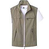 Gihuo Mens Vest Casual Lightweight Vests Summer Sleeveless Jackets for Travel Hiking Fishing