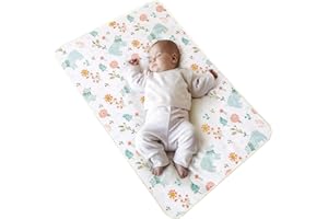 COZUMO Baby Waterproof Bed Pad Bed Wetting Pads Washable for Kids Toddler Potty Training Pads Baby Wateproof Pad Mat for Pack n Play/Crib/Mini Crib Reusable Incontinence Underpads for Pets 40''x28''