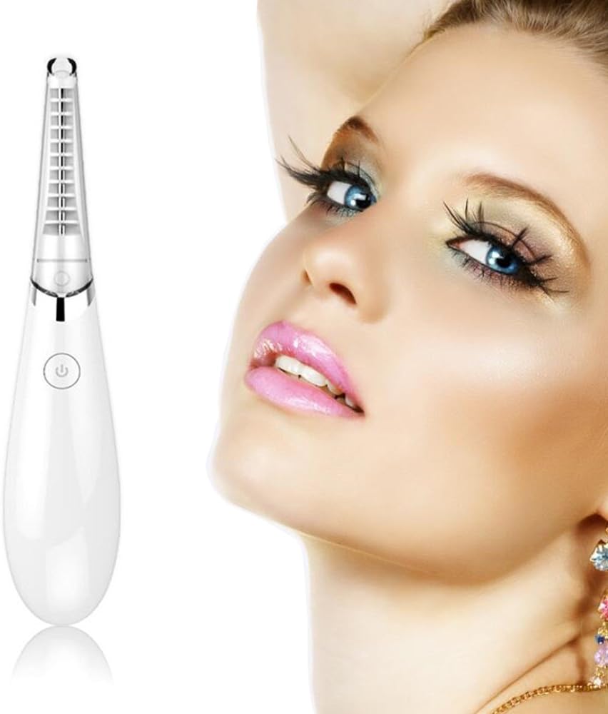 Tiikii Electric Eyelash Curler Heated Rechargeable 180, Long Lasting USB Double Temperature Adjusting Portable Travel Eyelash Curler for All Eyes