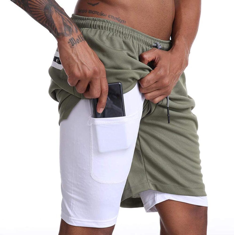 Zzyx Quick Dry Men Sports Running Shorts Active Training Exercise Jogging Shorts With Longer