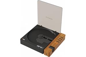 syitren R300 CD Player Portable Bluetooth Desktop Retro CD Players for Home,Without Speakers, Rechargeble Battery Small Compact Vintage CD Player,SPDIF Out,Brown