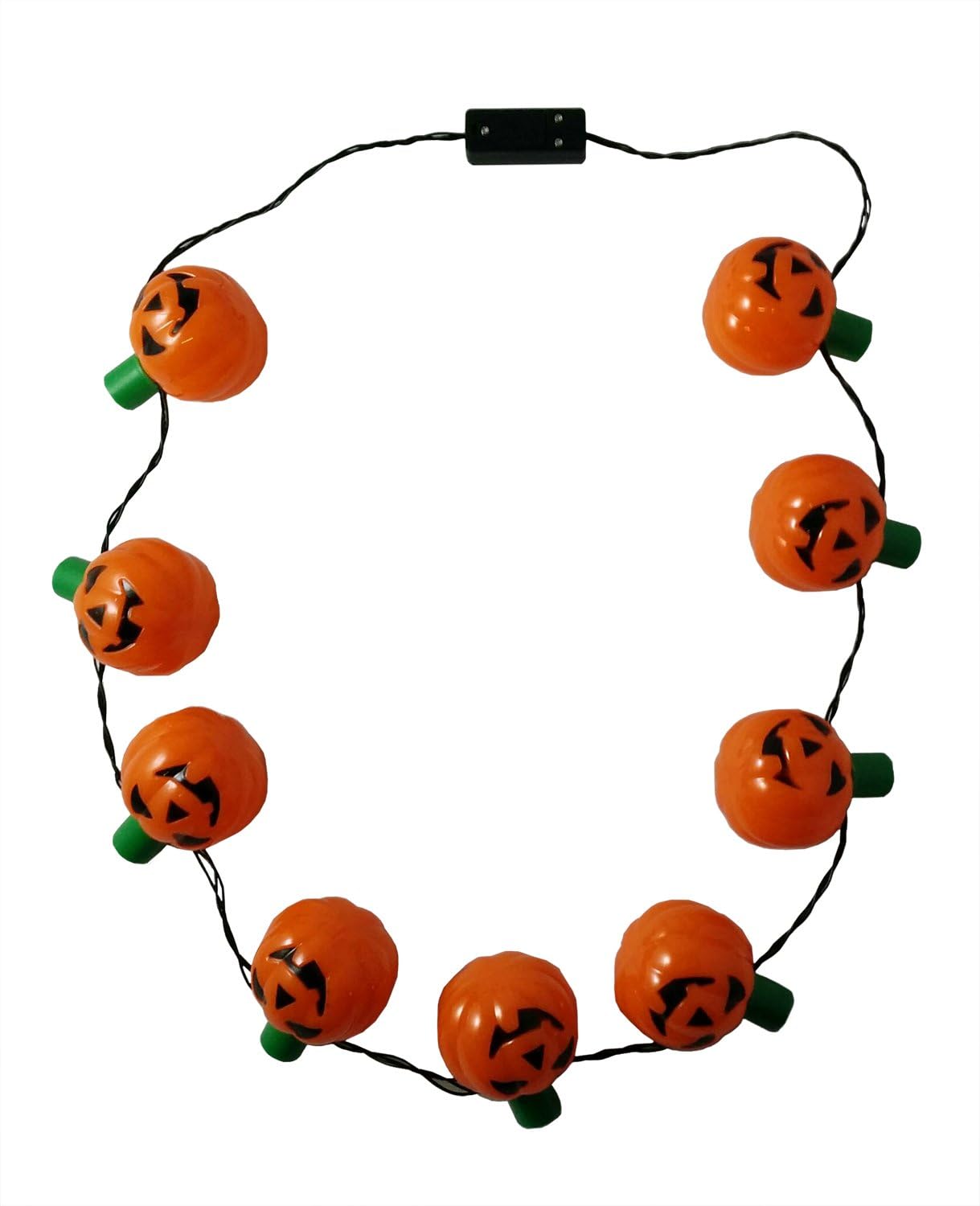 JUMBO LIGHTUP PUMPKINS HALLOWEEN NECKLACE NEW WITH Batteries ages 3