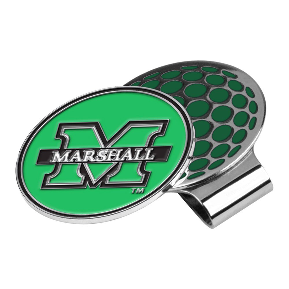LinksWalker NCAA Marshall Thundering Herd Golf Hat Clip with Ball Marker
