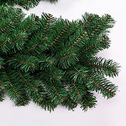 Uheng 9 Foot 10 Inch Christmas Decorations Christmas Garland Green Artificial Wreath Spruce Xmas Tree Fir Vine Thick Floral Xmas Hanging Ornaments for Mantel Stairs Wall Front Door Room