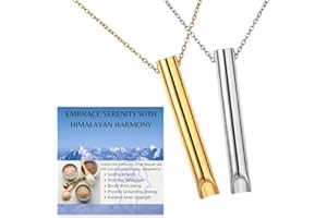 Halukakah ZenBreathing Necklace:Meditation and Anxiety Relief Tool for Relaxation,Stress Reduction,and Breathwork Practice,Luxurious Himalaya Salt Added,Chain for Men and Women