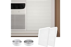 SZKXMJ Window Air Conditioner,Side Insulated Foam Panel, Summer/Winter Heat and Draft Insulating 03vacuum001WHITE,TWO-Piece Full Surround Insulation Panels Window Sea (WHITE)