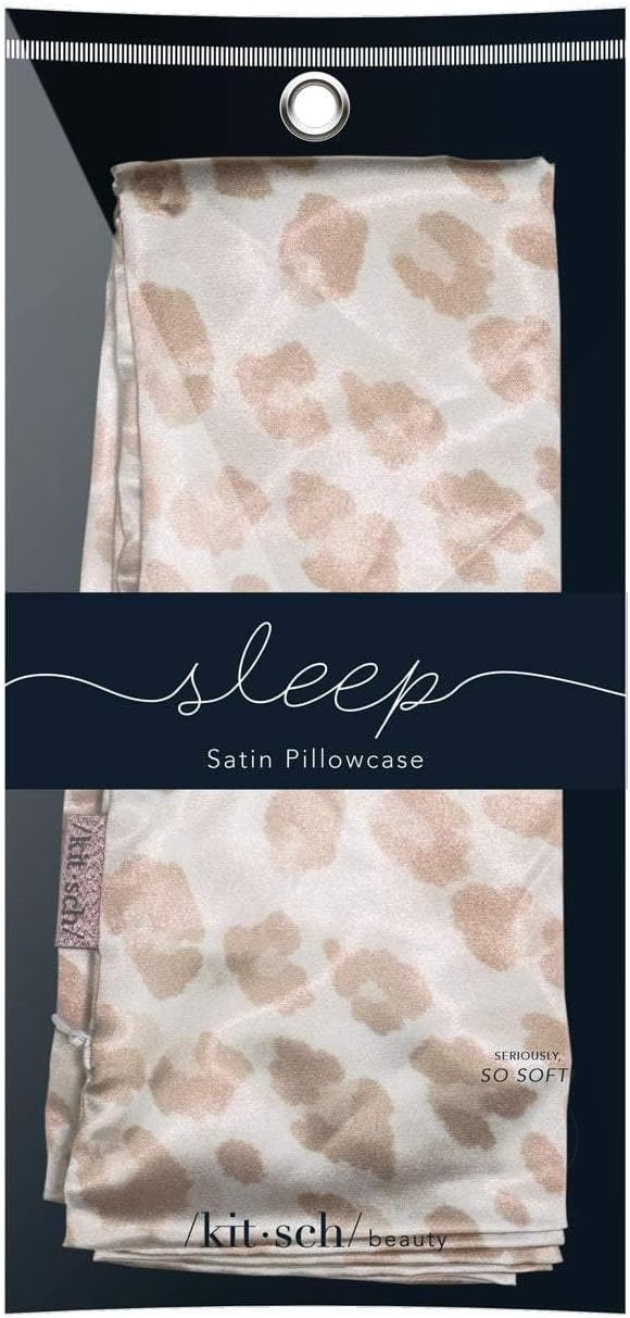 Kitsch 100% Satin Pillowcase, Vegan Silk Pillowcase, Standard (Leopard): Home & Kitchen