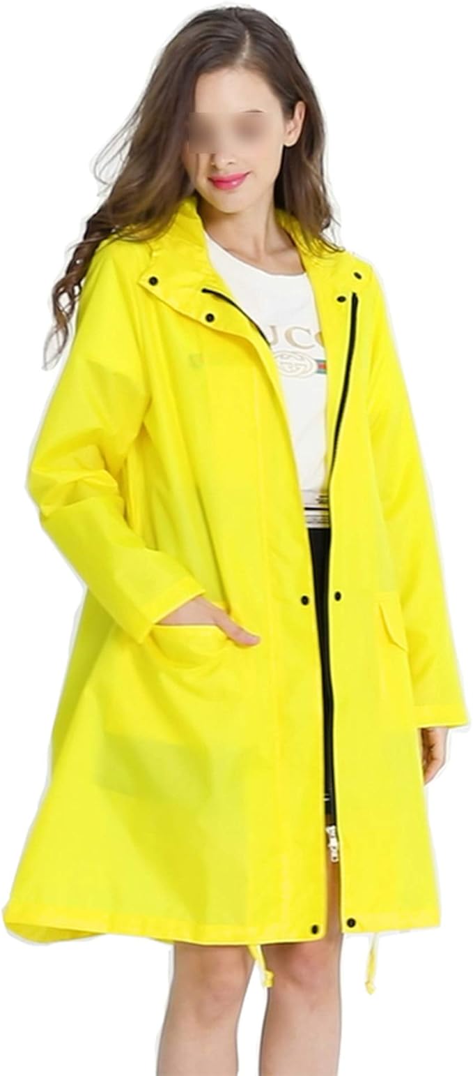 womens yellow rain jacket with hood