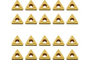 Zorqon 20Pcs Carbide Turning Inserts TCMT32.51 TCMT16T304, Replacement Turning Inserts Cutting Tools for Steel Parts and Stainless Steel, Lathe Turning Tools for STFCR Turning Tool Holder