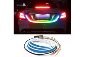 LEDCARE Car LED Strip Lights, 48 Inches Dreamcolor Car Led Brake Lights, Waterproof Daytime Running Turn Signal Brake Reverse Tail Lights, DC12V Car License Plate Lights
