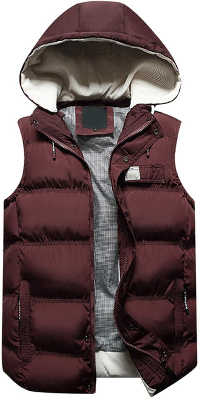 Men'S Down Vests CottonPadded Gilet Winter Jacket Male Overcoat Warm