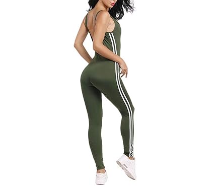 Workout Clothes for Women Sport Jumpsuit Yoga Set Cotton ...