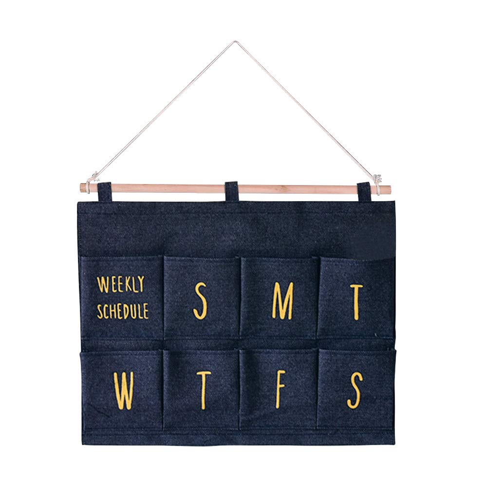 Wandbehang Aufbewahrungstasche Mit 8 Taschen Wöchentliche Stil