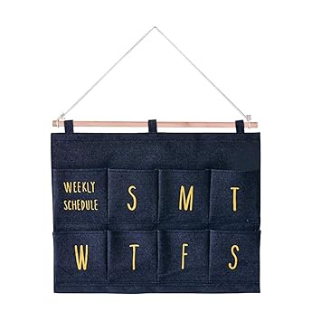 Wandbehang Aufbewahrungstasche Mit 8 Taschen Wöchentliche Stil