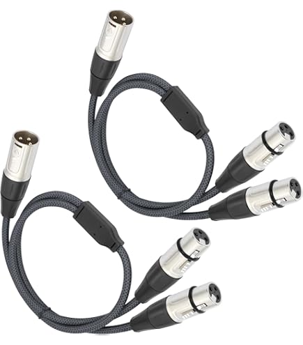 Amazon.com: Talent YXM2XF01 XLR Male to Dual XLR Female Y Adapter