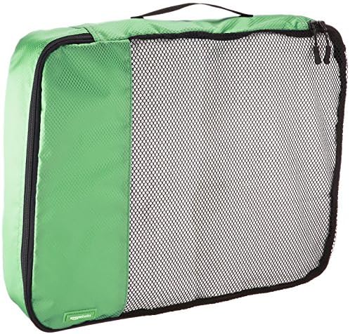 AmazonBasics 4 Piece Packing Travel Organizer Cubes Set - Large, Green 4 AmazonBasics 4 Piece Packing Travel Organizer Cubes Set - Large, Green