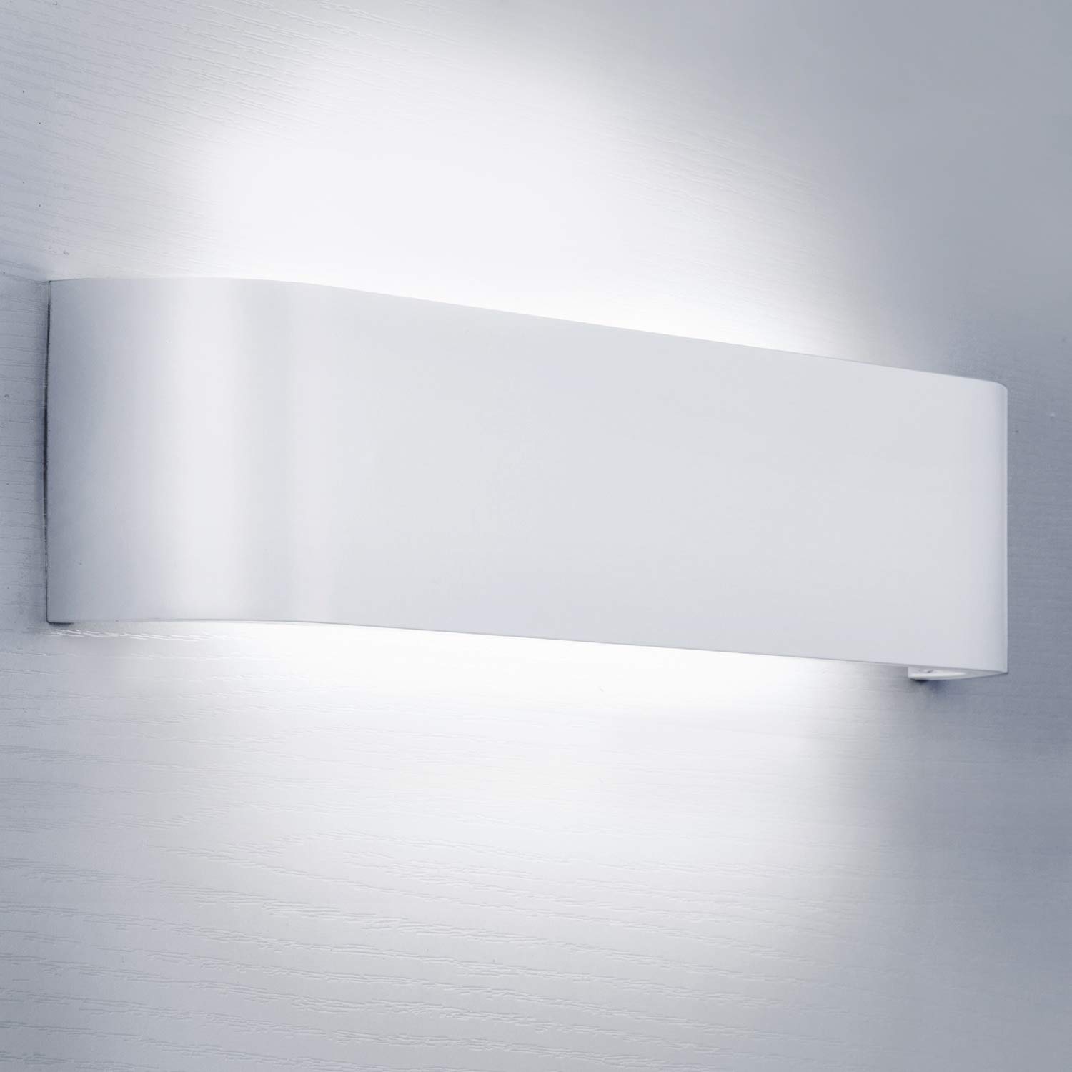 Lightess 12W LED Wall Light Indoor Large Up Down Wall Light Living Room Aluminum Wall Lighting Fixture Cold White Bathroom Led Wall Lamp for Corridor Stairs Office Balcony