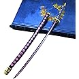 Zoro Swords Roronoa Zoro Katana Swords Cosplay 9.84 Inches Original Textures for Anime,Suitable for Cosplay, Decoration, Collection, Stage Performance and Gift.