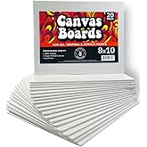 HIPPIE CRAFTER 20 Pack Paint Canvases for Painting, 8x10 Blank Art Canvas Panels, Flat Canvas Boards for Acrylic, Oil, and Mixed Media, Small Canvases for Painting Projects and Art Supplies