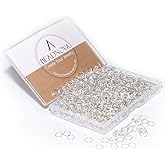BEADNOVA 7mm Open Jump Rings for Jewelry Making Silver Jewelry Jump Rings for Keychains and Earrings (900Pcs)