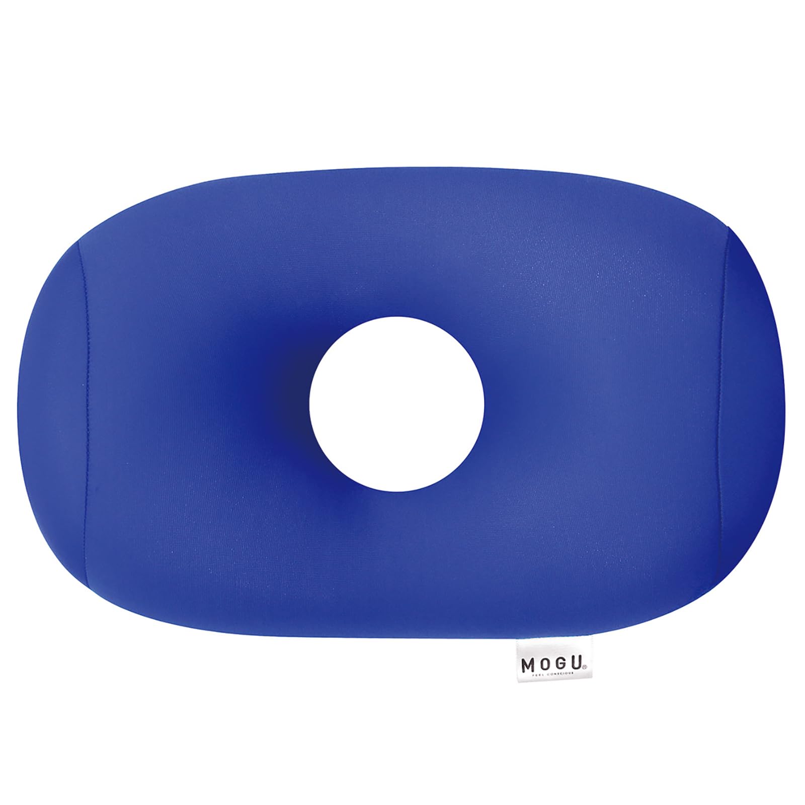 MOGU(モグ) ポータブル・ホールピロー 日本製 身体が求めるビーズクッション へたりにくい パウダービーズ使用 小型(約30x20x10cm) ロイヤルブルー 手洗い可 介護 背当て 昼寝枕 腰当て サポート 頭 オフィス リビング 車 旅行 コンパクト商品画像