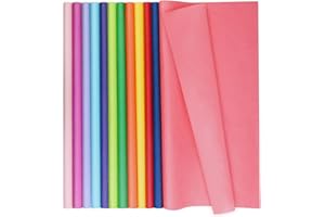 KASBEE Multicolor Tissue Paper Bulk - 120 Sheets, 12 Assorted Colors, 14" x 20" for Gift Wrapping, Crafts, Gift Bags, Packaging, Floral, Party Decoration