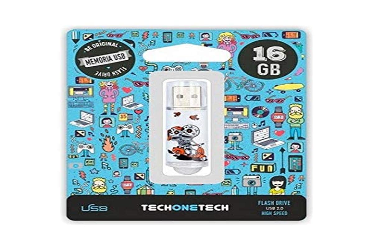 PENDRIVE 16GB TECH ONE TECH Skull Motorcycle