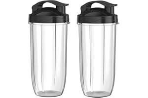 Replacement Blender Cup with Lids, Ganiza Blender Replacement Parts, with 2 * 700ML Cup Set and Cup Lid