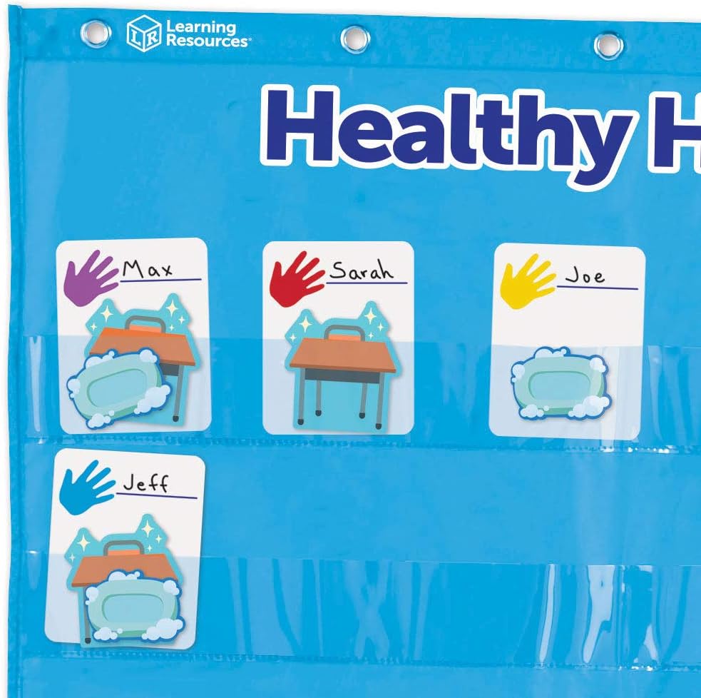 Learning Resources Healthy Hands Pocket Chart, Teach Healthy Classroom Hygiene Habits - Image 5