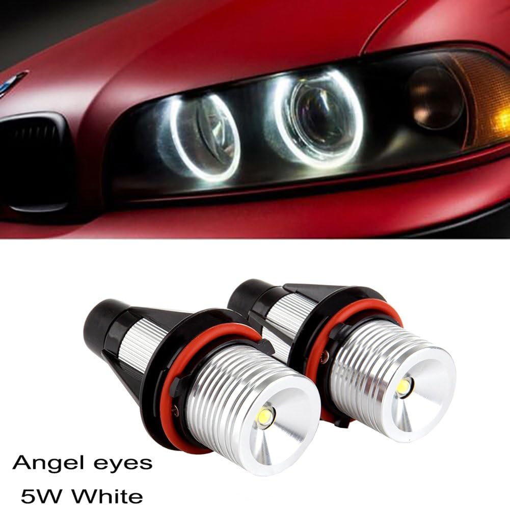 thumbnail image 2 of Ricoy 40W H8 LED Angel Eyes Bulbs - Bright White 6000K, Error-Free For BMW 1/3/5/X5/X6/Z4 (Plug & Play) 2 of 13