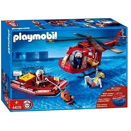 Playmobil 4428 - SOS-Helikopter mit Rettungsboot