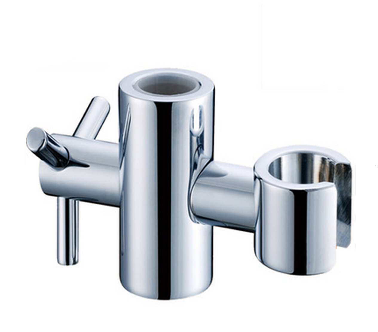 Yiyida Shower Head Holder Slider Bar Pole Bracket Adjustable Chrome Plated Fits Diameter 20mm ,Silver