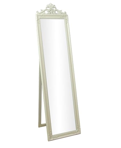 Lambeth Shabby Chic Cream Solid Wood Framed Large Free Standing