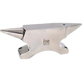 The Beadsmith Dual-Ended Horn Anvil &ndash; Mini Size 2.5 x 1 x 1.5 inches &ndash; 118mm Tip to Tip &ndash; 13.11oz/0.82lbs &ndash; Made of Solid Stainless Steel &ndash; Flat Horn and Rounded Horn &ndash; Use for Hardening Wire Designs