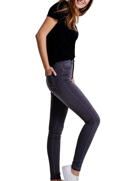 ONLY Damen Jeans onlRoyal Reg Skinny-Hose Stretch grau