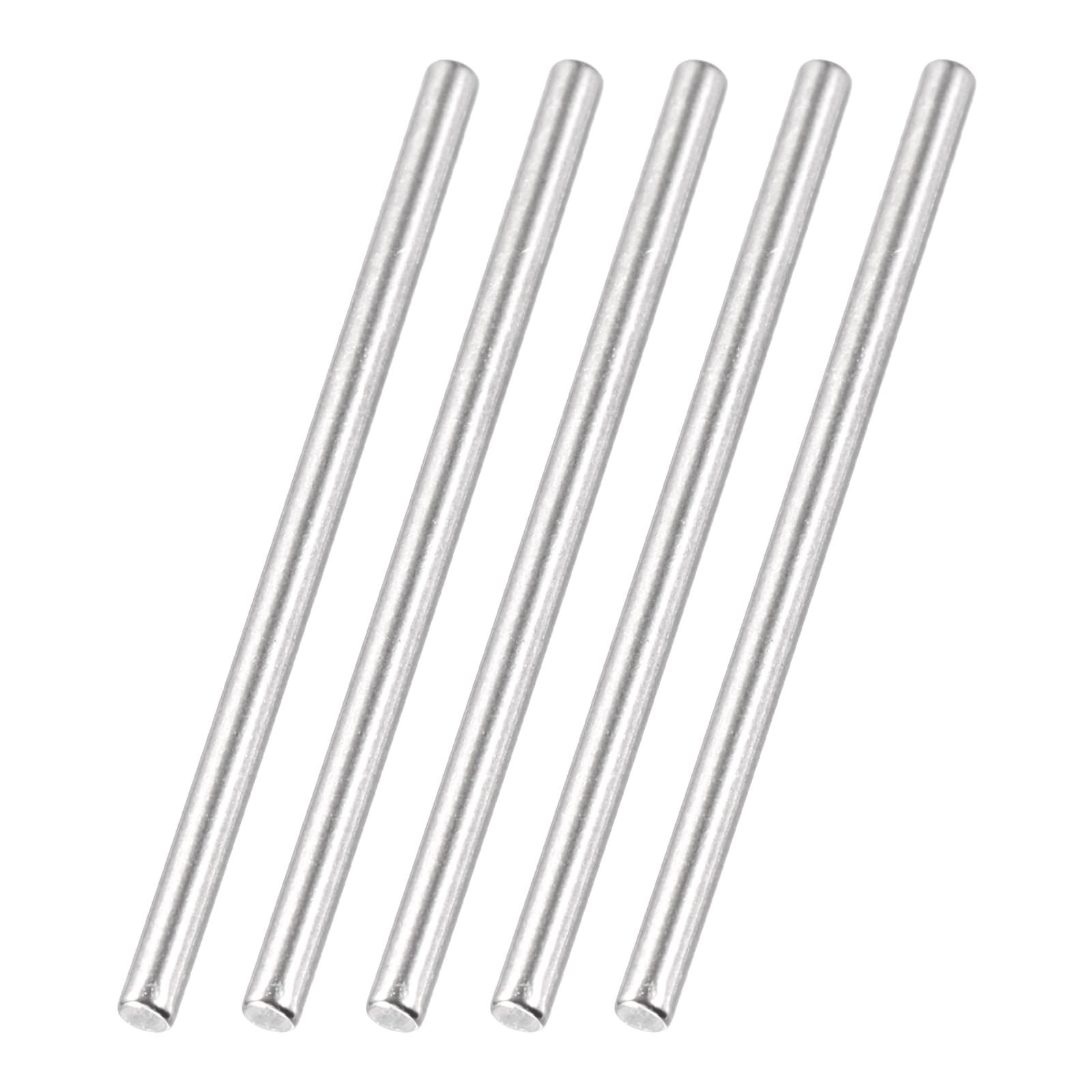 sourcing map 60 Pack RC Wheel Axle Pin, 1.5x25mm Steel Hex Wheel Hub Nut Pin Replacement for DIY RC Car Truck Boat Helicopter Model Part, Silver